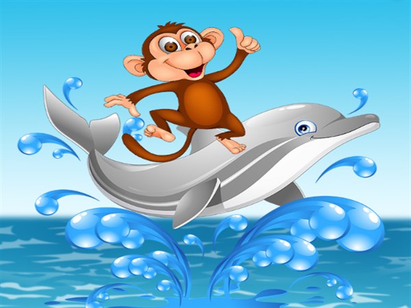 Boastful Monkey and The Dolphin